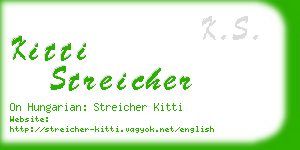 kitti streicher business card